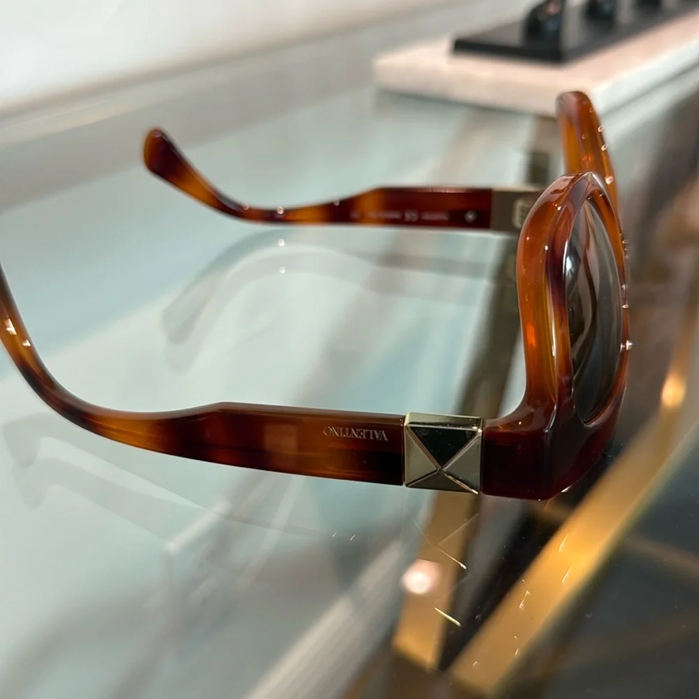 Classic Valentino Tortoiseshell Rockstud Sunglasses
